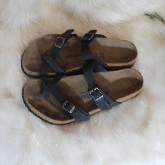 Birkenstock Black sandals with adjustable straps Made in Germany size 40 /9-9.5 - Picture 7 of 8